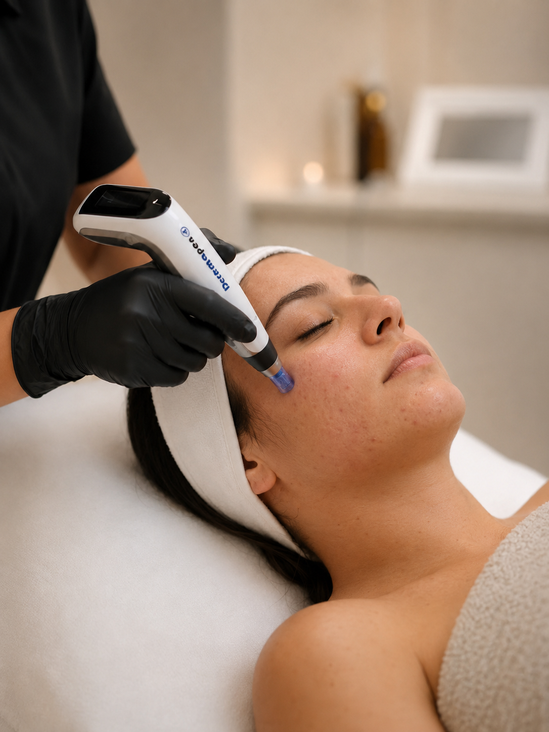 microneedling cicatrices acné stimulation régénération peau<br />
